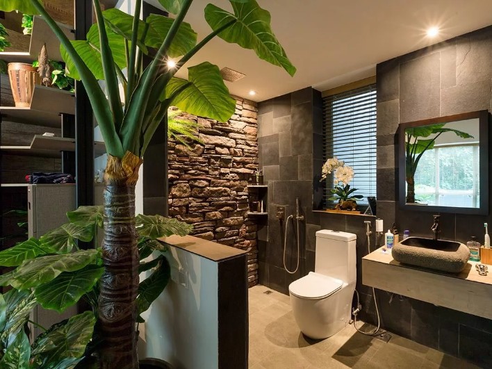 Тропическая ванная комната