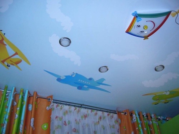 Потолок в детской: фото, способы оформления